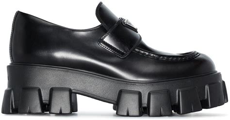 chunky prada loafers.